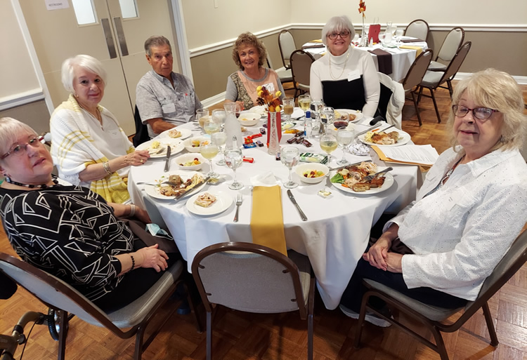 Reunion Committee: Helen Blumenthal Berman, Deanna Russo Healy, Donald Georgian, Marilyn Consolo Georgian, Mary Ann Donlon, Bob Rateno (out of the frame), Janet Carbeck Palermo, Jane Shriner Albert (out of the frame) and Bill Finley (out of the frame)
